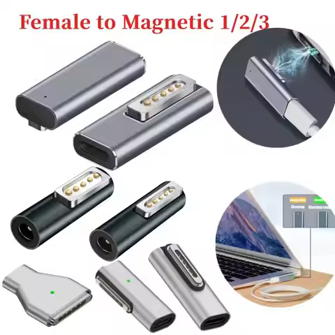 USB Type C Magnetic PD Adapter for Magsafe 1 2 3 MacBook Air Pro Led Indicator Fast Charging Magnet