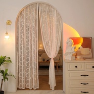 Anti-Mosquito Door Curtain Partition Block Room Isolation Artifact Free Punching Lace Floating Yarn