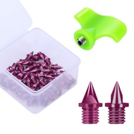 Carbon Steel Track Spikes, 50 Pcs 1/4 Inch Lighter Weight Spikes for Track, 0.47 Grams Spikes with S