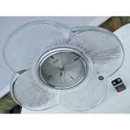 Vintage Crystal Desk Wall Clock Hoya Crystal Clock Collectors Item