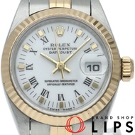 勞力士 Datejust 女士腕錶 69173(X)，附錶盒、保固卡，18K 黃金/不鏽鋼材質，白色錶盤，拋光處理，1991 年產，成色極佳 [二手]