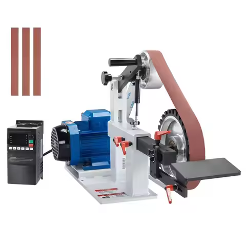 Belt Grinder Sander, 72 x 2-Inch VariablBelt Polisher with VFD, 1500W 2HP Polishing Grinding Machine