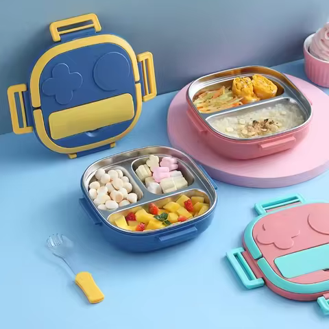 Stainless Steel Bento Box Child Insulated Lunch Box Outdoor Camping Picnic Food Container Bento Box