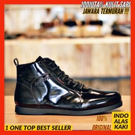 ANUBIS NAVY X INDO AK | BRADLEYS - Sepatu Kulit Boots Pria / Boots Kulit CH Biru Navy Casual / Sepat