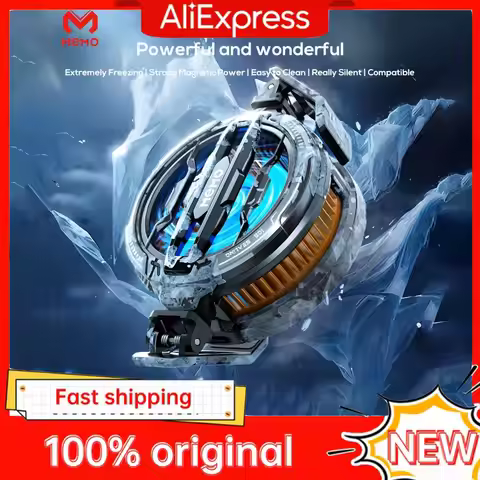 MEMO CX07 Mobile Phone Cooler Magnetic Cooling Fan Case Radiator For PUBG Gaming Back Clip Cool Heat