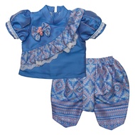 Thai Outfits Girl 2Pc ชุดไทยเด็กหญิง มัดหมี่ 9/12M-10/12Y (Link 27)