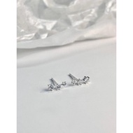 AG SILVER Galaxy s925 Sterling Silver White Gold Plated Earring