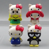 4Pcs/Set 4-4.5cm Cartoon Anime Figure Hello Kitty Badtz-Maru My Melody Keroppi Q Version PVC Action 