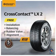 Continental Cross Contact LX 2 R18 225/55 235/60 265/60 (with installation)