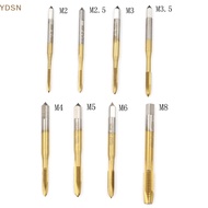 [YDSN]  M2/M2.5/M3/M3.5/M4/M5/M6/M8 HSS Metric Straight Flute Thread Screw Tap Plug Tap  RT