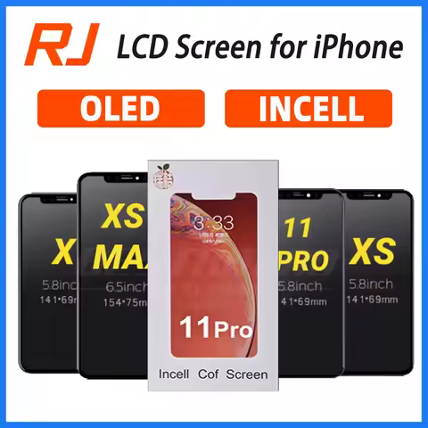 RJ Incell Screen OLED For iPhone 11 X XS Max XR 12 Pro Max LCD Display Assembly With 3D Touch For iP