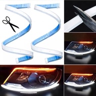 Lampu Alis LED slim alis DRL fleksibel waterproof 12v 30cm 2 mode running (1Pasang=2pcs)