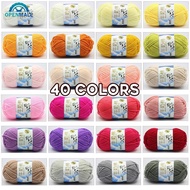 OPENMALL 50g/Roll Milk Cotton Yarn 5 Ply Hand-Knitting Thread Soft Warm DIY Cotton Threads Baby Wool