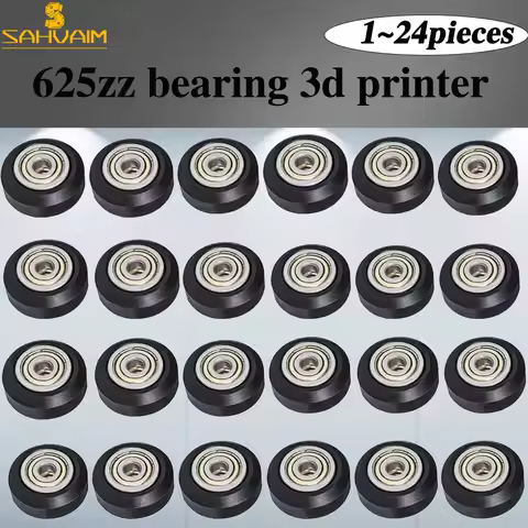 1/24Pcs 625ZZ Linear Bearing 3D Printer POM Wheel Plastic Pulley Linear Bearing for Creality Ender 3
