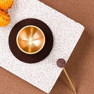 Mini Singing Bowl - Handmade Brass Meditation Sound Therapy Tool With Aromatherapy Diffuser, J8z4