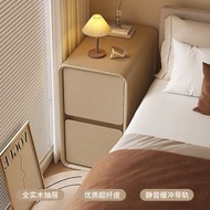 全城熱賣 - 奶油風超窄床頭櫃 小型迷你極窄輕奢高級感床邊櫃 實木床頭櫃 小型（快遞送貨上門）