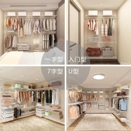 Metal wardrobe closet, minimalist trendy walk-in closet, zero formaldehyde metal wardrobe, open stor