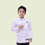 kemeja muslim anak laki laki trendy masakini busana muslim anak laki - putih 13