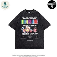 5 Second Of Summer Tour Shirt Everyone's A Star World tour Acid Washed | Black Shirt