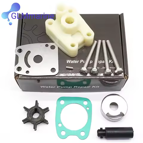 6E0-W0078-A2 Water Pump Impeller Repair Kit for Yamaha 2 Stroke 4 5 HP 4 Stroke 4 6 HP F4 F6 4A 5C O