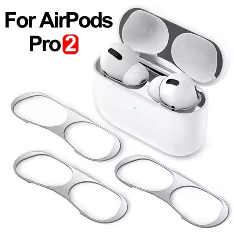 For Airpods Pro 2 Metal Dust-proof Sticker Ultra-Thin Film for Apple AirPods Pro 2 Dust Guard Headph