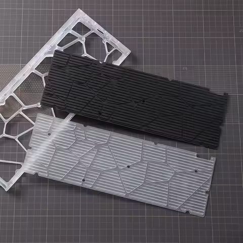 KBDfans Holy60 Transparent Matte PC Base Plate CNC Machining Dustproof Customized Mechanical Keyboar