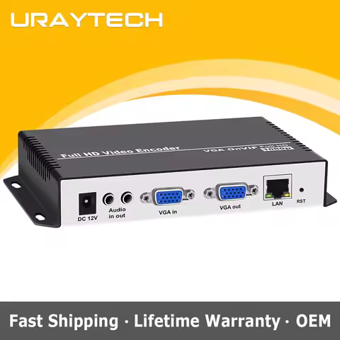 HEVC H.265 MPEG4 H.264 VGA Video to IP Encoder IPTV Live Streaming Encoder for VGA to SRT HTTP RTSP 