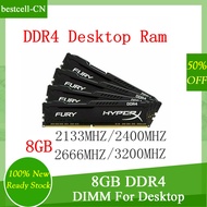 หน่วยความจำ8 GB DDR4 Ram Hyperx Fury 1.2V คิดว่าอุปกรณ์เดสก์ท็อป PC4-17000 2133MHz / PC4-19200 2400MHz / PC4-21300 2666MHz / PC4-25600 3200MHz Dimm Ddr4โมดูล8 Gb Ram 288pin