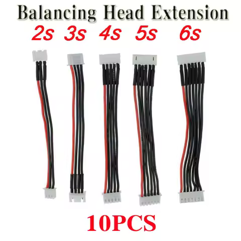 10pcs RC FPV Battery Balancing Head Extension Line 2S 7.4V/3S 11.1V/4S 14.8V/5S-18.5V /6S-22.2V RC E