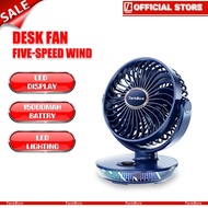 【COD】15000mAh USB Rechargeable Portable Mini Fan Desktop Fan with Aromatherapy Night Light Summer Ou