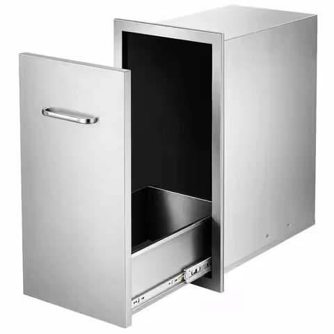 Outdoor Kitchen Drawers 11.81" W x 23.62" H x 19.6" D Stainless Steel
