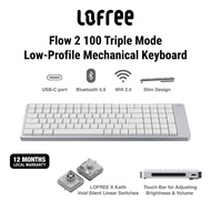 Lofree OE926 Flow 2 100-Key Triple Mode Low-Profile Mechanical Keyboard - Silver