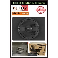 Hertz Dieci DBX 25.3 S2 10inch  4 Ohm Car Subwoofer with Carpeted Box Enclosure - 600W