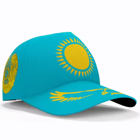 Kazakhstan Baseball Caps Free 3d Custom Made Name Number Team Logo Kz Hat Kaz Country Travel Russian