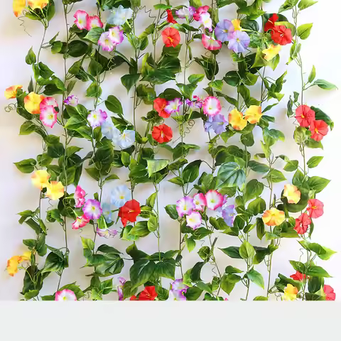 Hot sale ! 1PCS (7 Colors ) High-grade simulation morning glory vine Seeds Garden And Patio Potted P