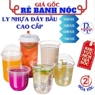 SET of 50 High Quality PP Plastic Cups with Gourd Base Capacity 360ml, 500ml, 600ml, 700ml - Plastic
