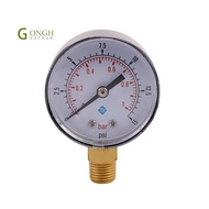 0-1bar 50mm Water Pressure Gauge Meter 1/4 inch NPT Thread Manometer -50-15psi