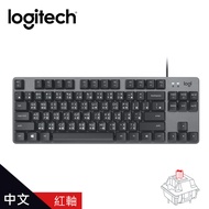 【logitech 羅技】K835 TKL 紅軸 有線鍵盤 黑色