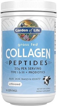 ▶$1 Shop Coupon◀  Garden of Life Grass Fed Collagen Peptides Powder – Unflavored, for Women Men Hair