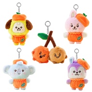 New Bt21 Kawaii Anime Orange Series 10Cm Rj Cooky Plush Keychain Cute Cartoon Shooky Koya Bag Pendan