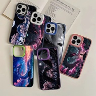 TP-1 Sakura Dragon Cherry Moon Case for iPhone 17 Air 18 16 18 16e 15 14 12 11 Pro Max 13 Mini X XS 