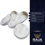 PUTIH Esd Shoes PVC MESH / White Closed Antistatic Shoes ESD Antistatic Shoes Meshless White