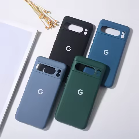 For Google Pixel 8 Case For Pixel 8A/8 Pro Cover Original Liquid Silicone Rubber Shockproof Bumper S