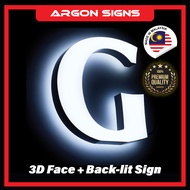 Custom Face-lit + Back-lit 3D signs | Illuminated sign letter | Indoor/outdoor lighted signs | LED d