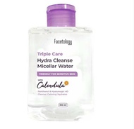 Facetology Triple Care Hydra Cleanse Micellar Water 100ML / 300ML Pembersih Wajah Sensitive Skin Pembersih Make Up Tanpa Bilas