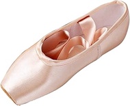 F Satin Pointe Shoes for Girls andLadies Professional Ballet Dance Shoes with Ribbon for School or H