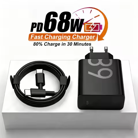 PD 68W Fast Charger For Samsung iPhone Google Motorola OPPO Wall Charger Fast Charging 2M Type C Cab