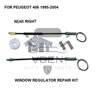 Window Regulator Repair Kit Rear Left or Right For Peugeot 406