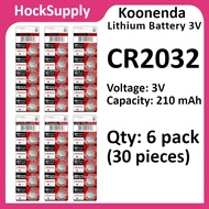 [30pcs] Koonenda CR2032 Battery Lithium Battery 3V 2032