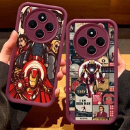 Wine Red Case for Xiaomi Redmi 14C Note 9 POCO C75 M2 Z-6 Iron Man